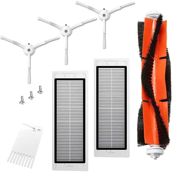 Kit Accessoires Pour Xiaomi Roborock S5/S6 - 2 Brosses, 4 Filtres, 6 Brosses Latérales