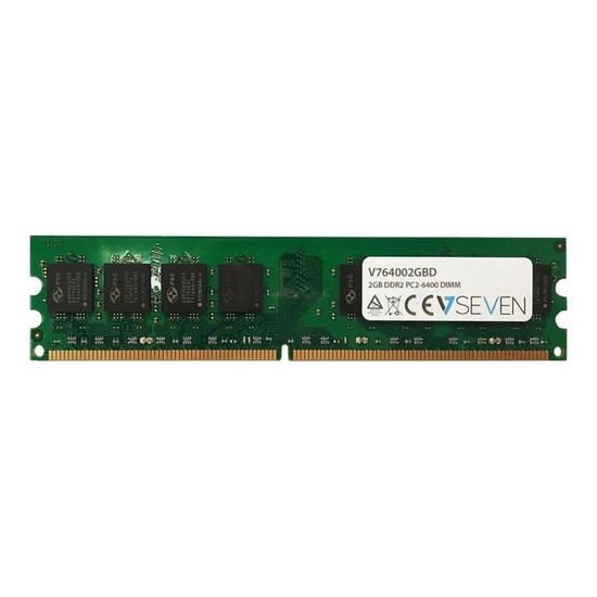 V7 Module de RAM pour Ordinateur de bureau - 2 Go (1 x 2 Go) - DDR2-800/PC2-6400 DDR2 SDRAM - CL6 - Non Bufferisé