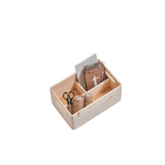 Boîte En Bois 12 Compartiments Avec Couvercle Verre - Rangement Bijoux, Épices Ou Petits Objets 25.8x19.8x5 Cm