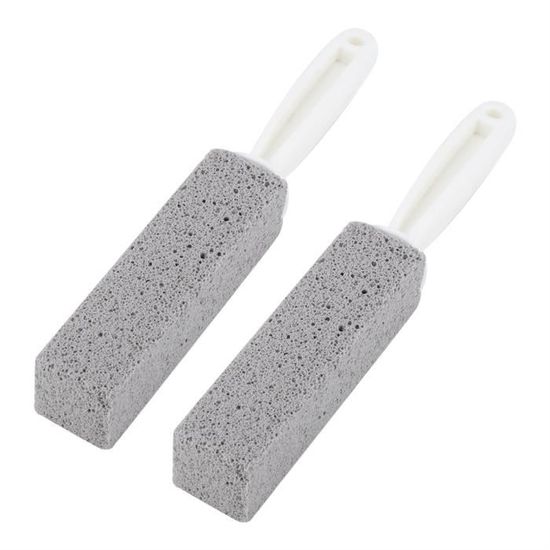 2 Pierres Ponce Naturelles Avec Poignée - Nettoyage Toilettes, éviers, Carrelage - Enlève Calcaire Et Rouille Sans Rayures