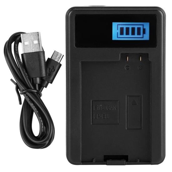 Lot De 2 Batteries LP-E8 1800mAh + Chargeur LCD Pour Canon T3i, T5i, 600D, 700D, Etc. - Recharge Via USB