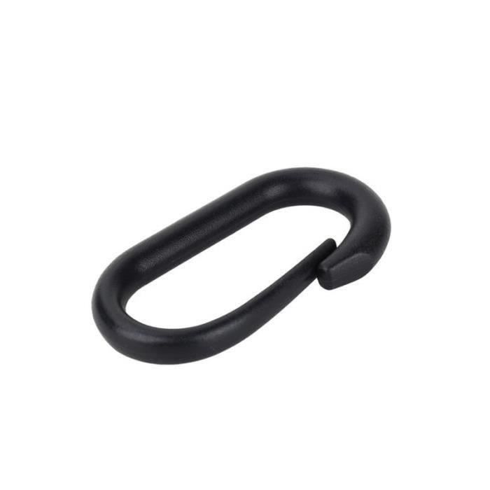 Mousqueton Mini Crochet Noir - Pour Camping, Pêche, Extérieur - Petit Et Résistant, Pratique à Accrocher