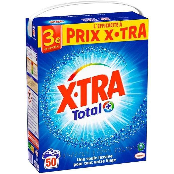 X Tra Total - Lessive en Poudre - 50 lavages[556]