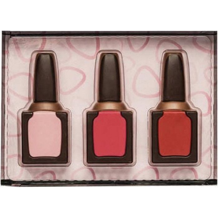 Vernis à ongles en chocolat au lait - Coffret de 3 vernis en chocolat (70g)