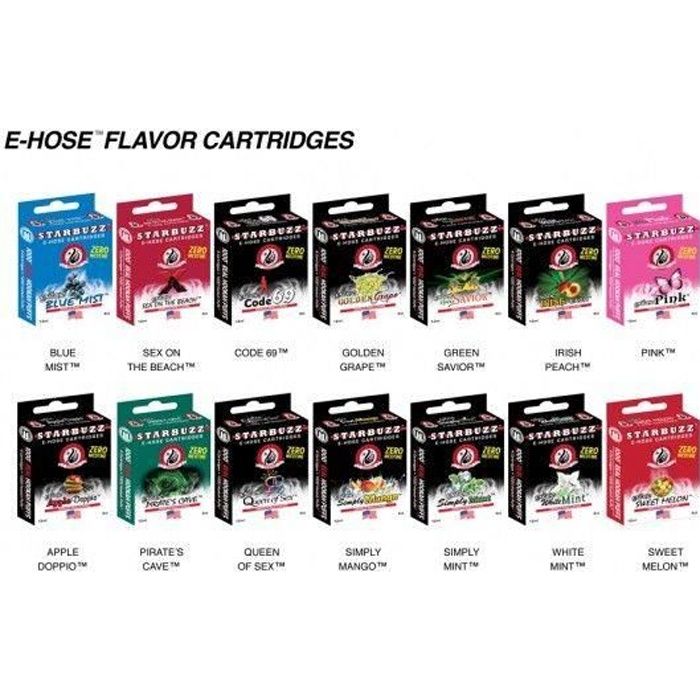 3 boîte Cartouches E-hose Starbuzz (1 boîte = 4 pièces),Goût de fruit