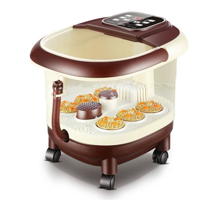 Bain de pieds Massage automatique Thermostat électrique Télécommande Smart Foot Bath brown