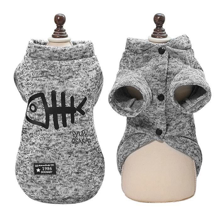 Manteau Blouson,Vêtements d'hiver manteau pour chien chiens Vêtements pour chiens chiens chiens Chihuahua, vêtements - Type Gris-S