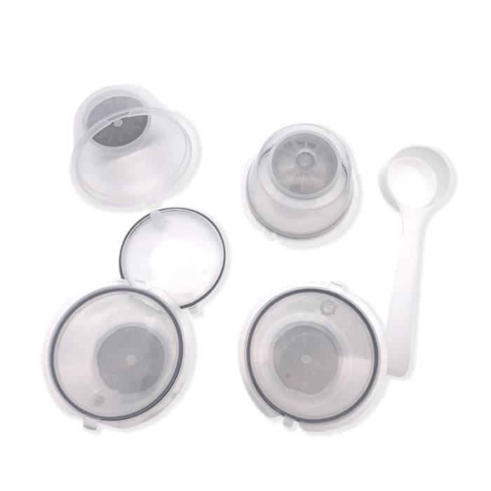 Capsule Rechargeable À Café En Cristal 200 Fois Ensemble De 4 Pièces De Capsules Rechargeables En Cristal Avec Une Cuillère