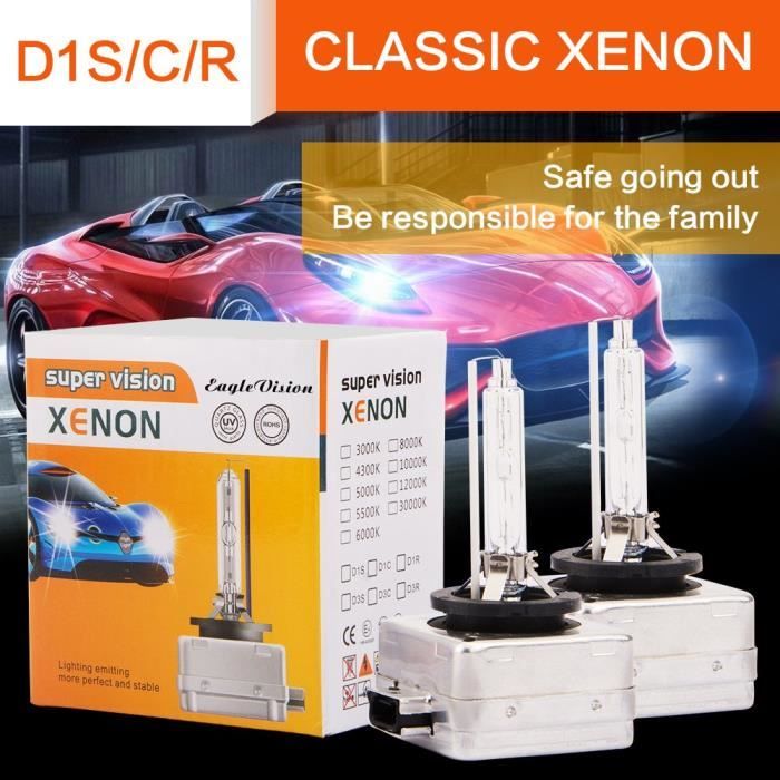 Paire Ampoule Xénon D1S 6000K 35W 7500LM 12V Qualité Conversion 200% Plus Brillant Que Halogène Lampe 2 Ans Garantie 30000H Durée