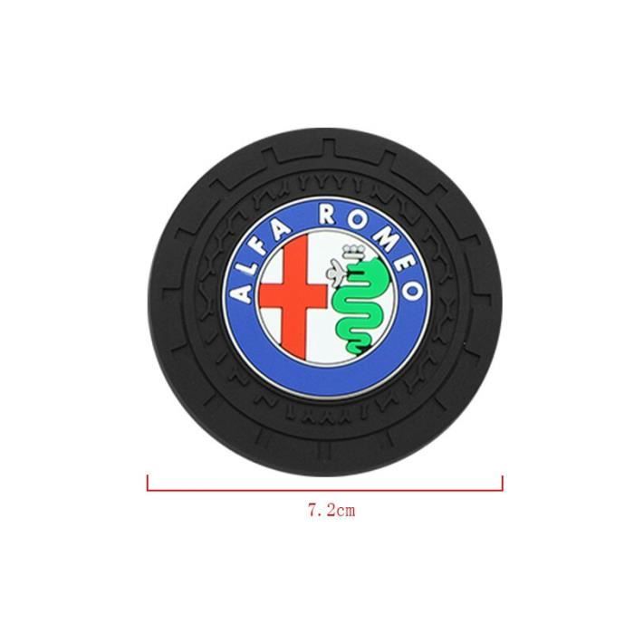 Tapis voiture,Tapis porte-gobelet antidérapant pour voiture,1 pièce,pour Alfa Alpha Romeo 159 147 156 giuletta 159 - Type Black