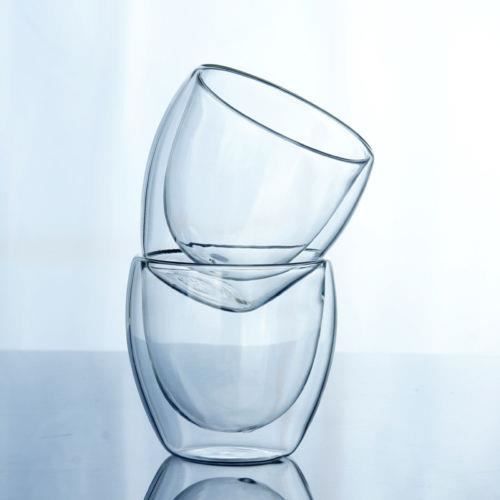 Tasses à thé,Tasse en verre à Double paroi, 150-250-350-450ML, transparente, faite à la main, résistante à la chaleur, - Type 150ml
