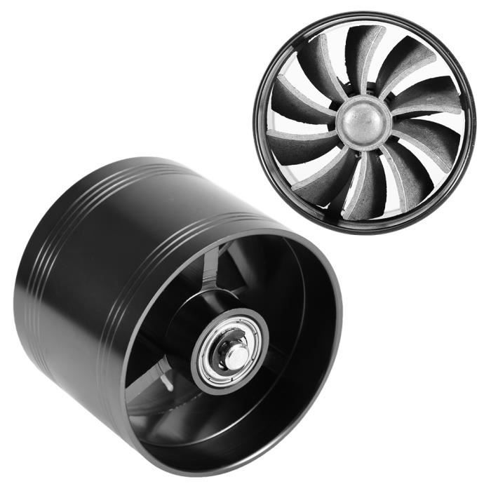 VINGVO Turbine d'admission d'air Turbine d'Admission Unilatérale Voiture Turbonator à Ventilateur 64 mm Diamètre Extérieur Noir
