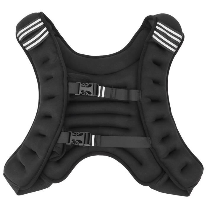 EJ.life gilet de poids Veste de musculation gilet lesté d'exercice avec boucle réglable pour la remise en forme d'entraînement