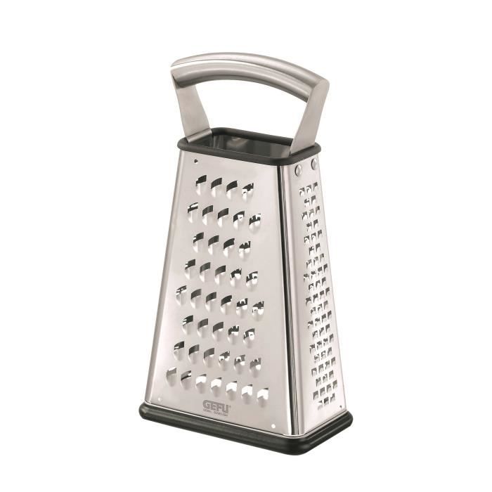 GEFU VITALES LASER CUT Râpe 4 faces 10760 13,5cm gris et noir