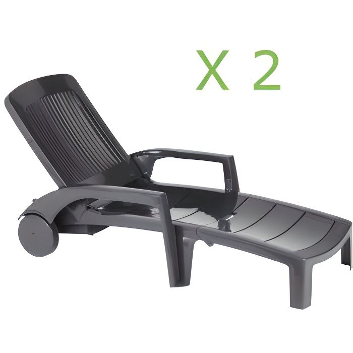 bain de soleil fidji 2 grosfillex - lot de 2 - ...