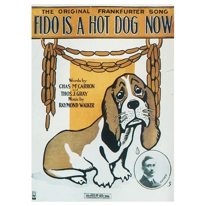 Legendarte -Couverture de Musique Vintage Fido Is A Hot Dog Now - Tableau, Impression Sur Toile cm. 50x70