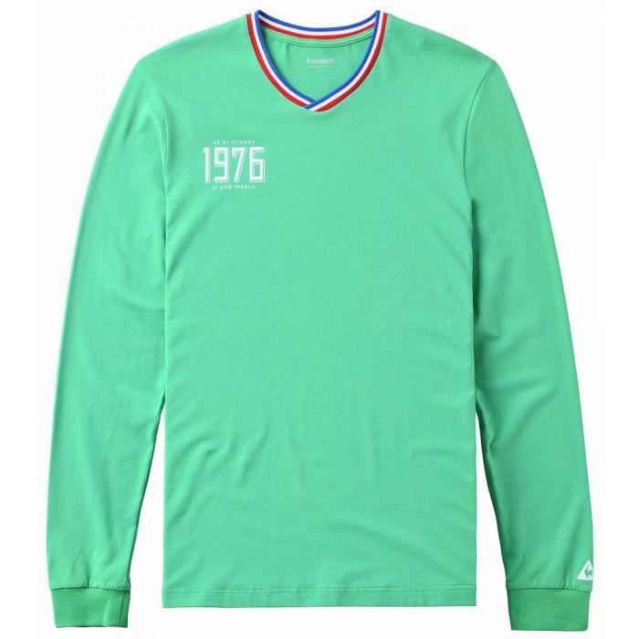 Maillot Commémoratif Le Coq Sportif Homme ASSE Saint-Etienne Champion de France Saison 1975-76