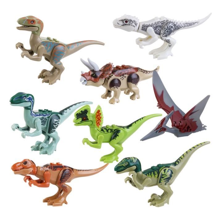 8 pièces figurines de dinosaure Miniature ABS Jurassic Park World