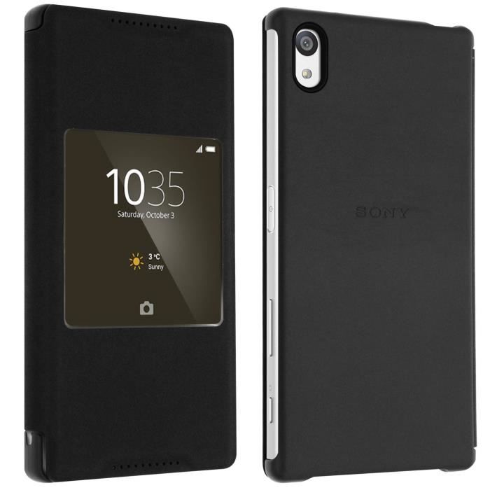 Sony Etui fenêtre Style-up pour Xperia Z5 Noir