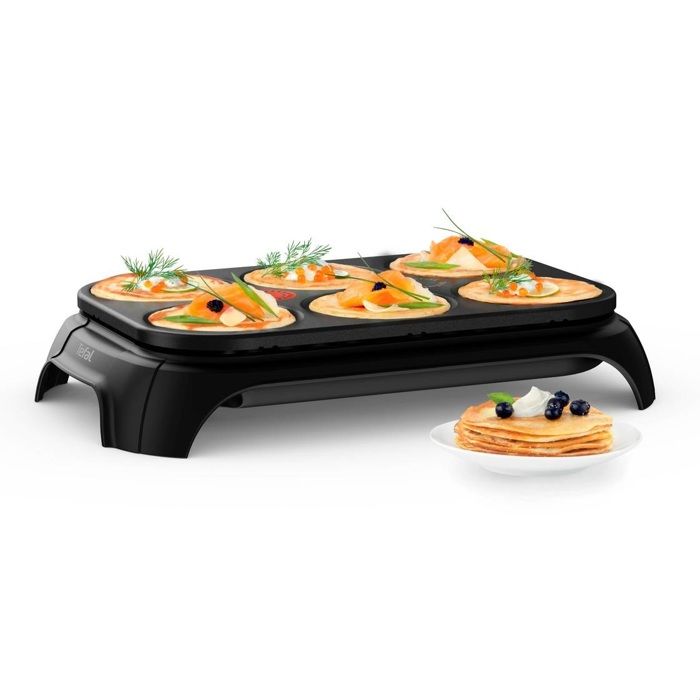 TEFAL PY55E810 Crêpière électrique, Jusqu'à 6 personnes, Antiadhésif, Eco-conception, Crêpes, Pancake, Fabrication en France