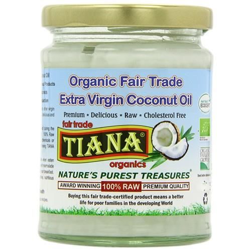 Tiana biologique de commerce équitable brut extra vierge pressée à froid l'huile de coco 750m