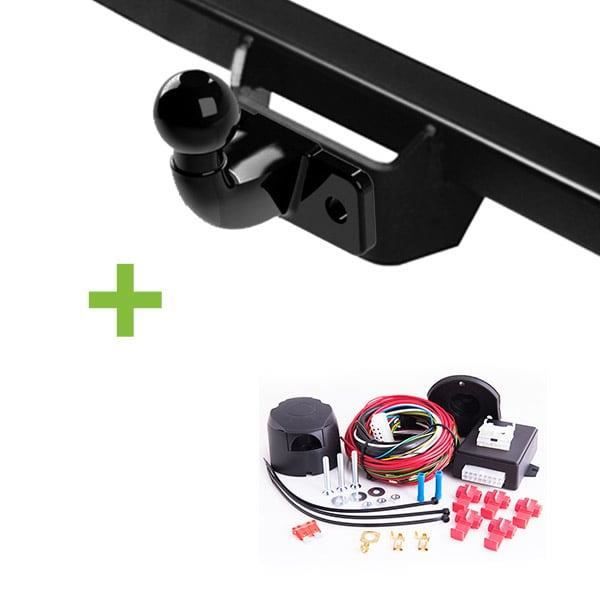 Attelage WABB démontable avec outils + faisceau universel 13 broches compatible feux LED pour Peugeot Rifter Standard Pack