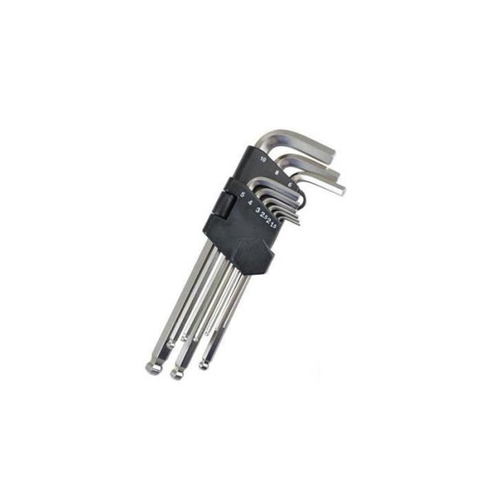 CLE ALLEN COURTE- JEU DE 9 (1.5/2/2.25/3/4/5/6/8/10MM)