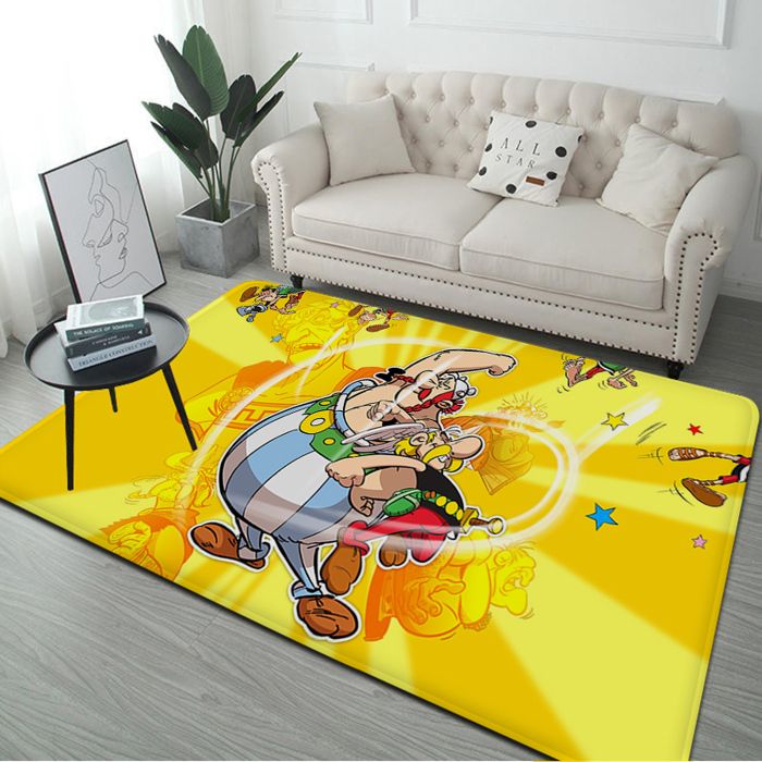 Figurine Astérix Et Obélix Sur Tapis Volant - édition Prestige Atlas (La Plus Belle) Par Plastoy