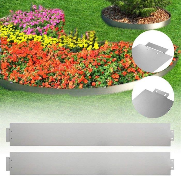 Bordures De Gazon En Métal Galvanisé Réglables Pour Plantes De Jardin