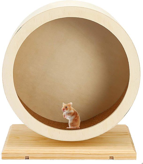 Meilleurs prix pour Roue dexercice silencieuse en bois pour hamster cochon dInde et petits animaux domestiques Animalerie > Rongeur > Jouet p