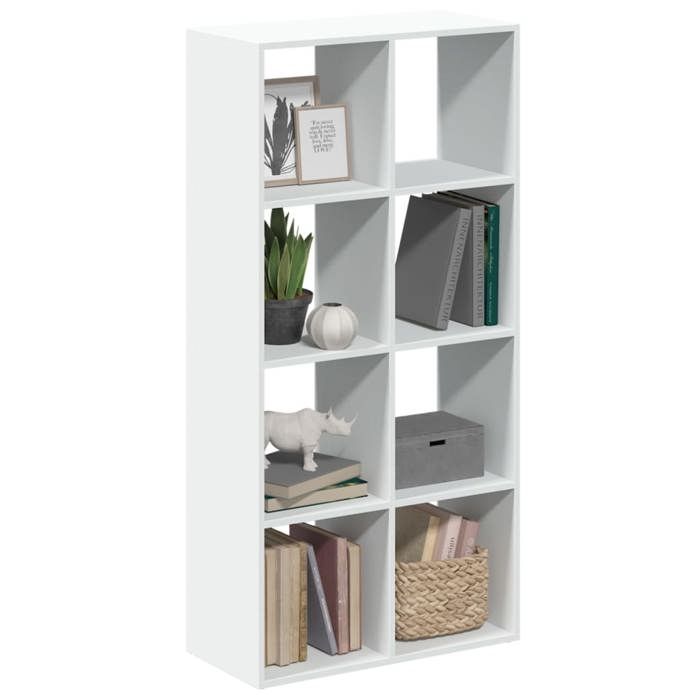 vidaXL Étagère séparatrice de pièce blanc 69 5x29x137 5 cm étagère étagère à livres étagère de rangement bibliothèque 858021