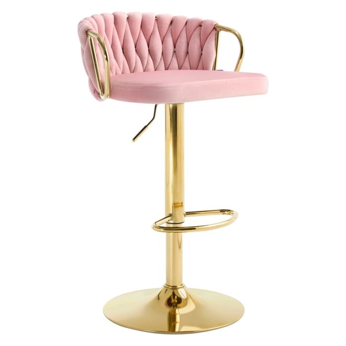 WOLTU 4 x Tabouret de Bar avec Siège Similicuir Pivotant, Pieds en