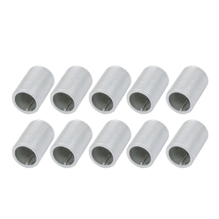 10 Tiges Filetées Creuses M6 X 30mm - Pour Luminaire, Lustre, DIY, Zinc Argenté