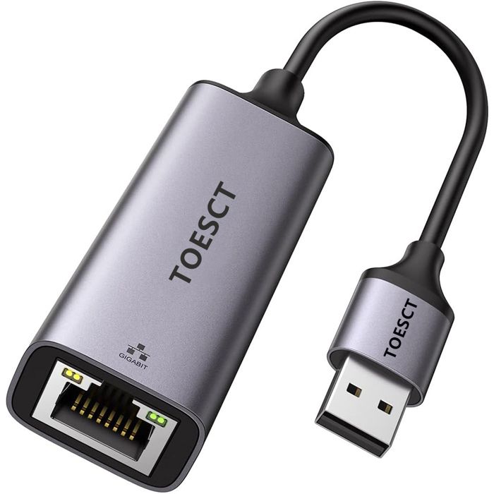 Adaptateur USB 4-en-1 Vers RJ45 + Hub USB – 20cm