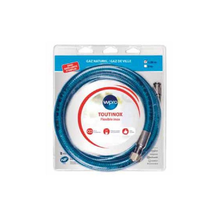 Tuyau de gaz naturel TOUTINOX 1500MM WHIRLPOOL Inox Durée de vie illimitée - vue 2