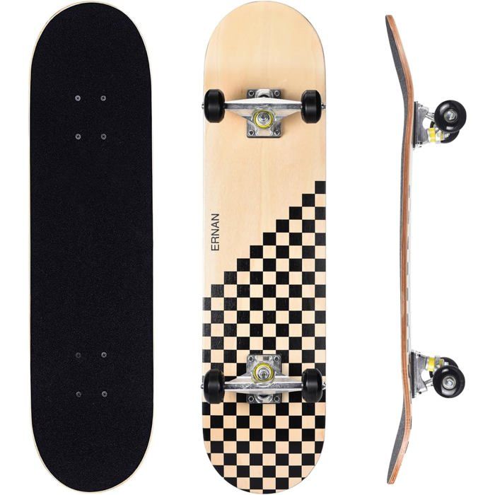 WeSkate Compleet Skateboard Voor Beginners, 80 X 20 Cm, 7 Lagen Esdoorn Dubbele Kick Deck Concaaf Skateboard Voor Kinderen Jongeren Volwassenen Meisjes En Jongens