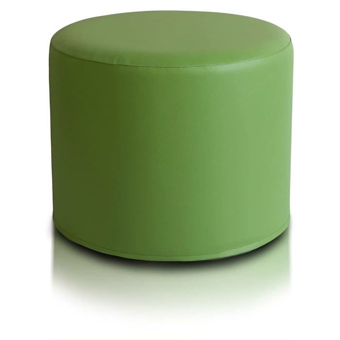 Pouf Tabouret Roller Tabouret rembourré en cuir synthétique Ultra léger Housse amovible Vert E9. Ecopuf