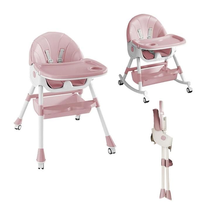 MIPAN.Chaise Haute Enfant -Pliable -Réglable -Inclinable - 64x70x87cm -Chaise Haute