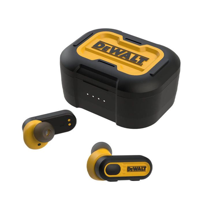 Écouteurs Bluetooth DEWALT Jobsite Pro X1 – True Wireless avec Boîtier de Charge