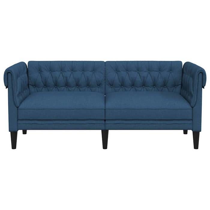 Bleu SOFA - Moderne - Canapé Chesterfield 2 places - contemporain - bleu tissu - C1870 Bleu SOFA - Moderne - Canapé Chesterfield 2 places - contemporain - bleu tissu - C1870
