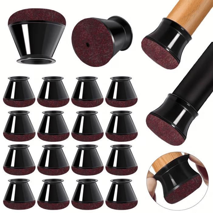 Protection Pied de Chaise 24 pièces protecteurs de Sol en Silicone Embouts de Pieds de Chaise Réduire Bruit Éviter Rayures