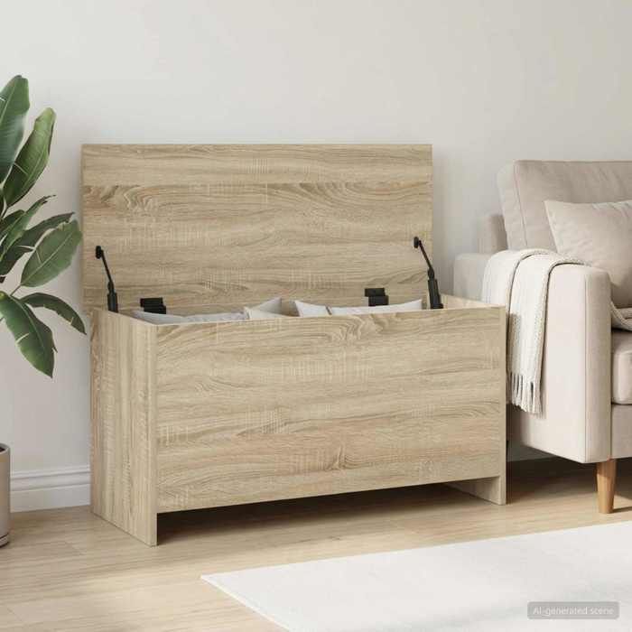 vidaXL Coffre de rangement avec stockage Chêne Sonoma 100 x 40 x 50 cm 8011269