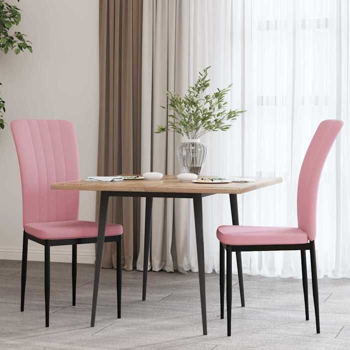 SALE 2026 Chaise de cuisine Rose - Chaises à manger lot de 2 Rose Velours 9611999044467