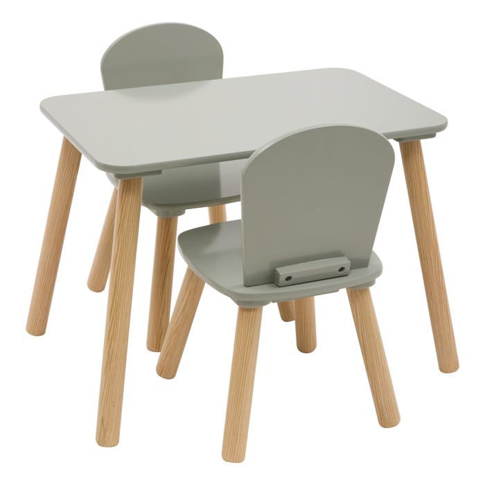 Ensemble de Table et Chaise Enfant Alex - 1 table + 2 chaises Vert Ensemble de Table et Chaise Enfant Alex - 1 table + 2 chaises Vert