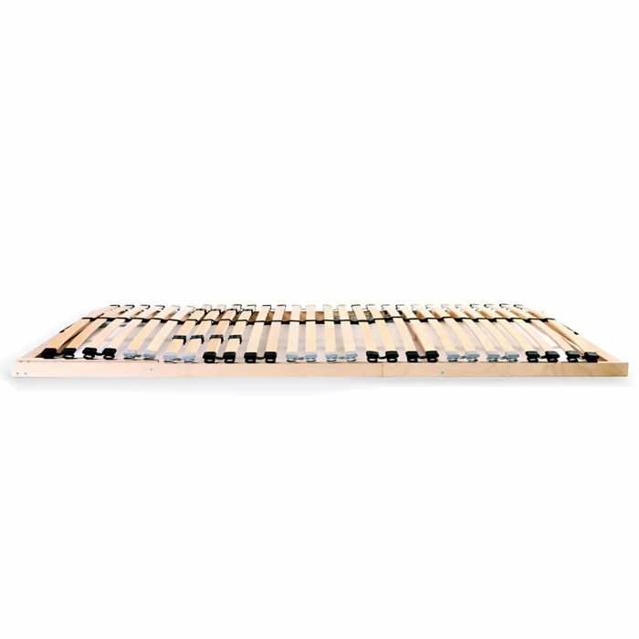 Elegant Sommier à lattes - sans matelas - avec 28 lattes 7 zones 120 x 200 cm - Brun 17.5 kg - 7844766