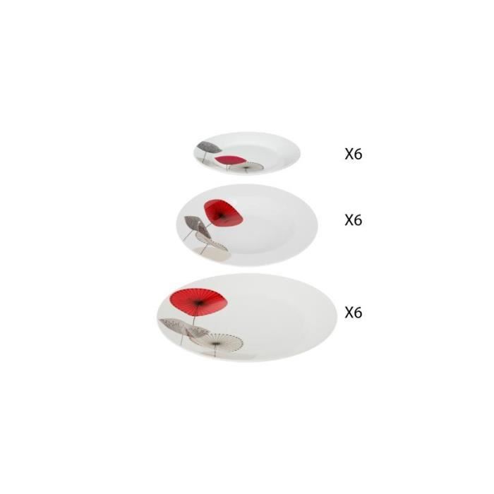 Service de table - Osara - 18 pièces - Porcelaine