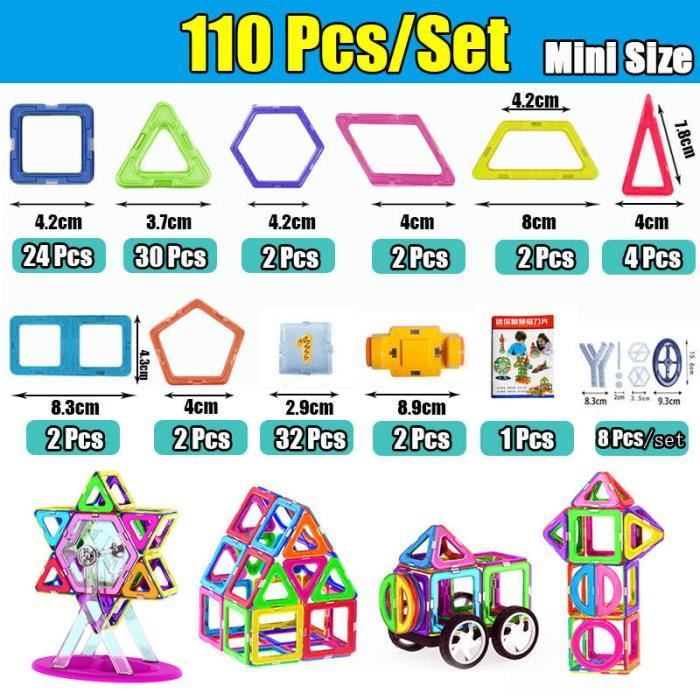 Blocs Magnétiques Montessori - 12 Cubes Colorés Pour Enfants 1-5 Ans - Jouets éducatifs Sensoriels