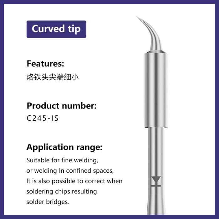 Pointe de fer à souder - JBC - C245 - Universelle - Compatible T245-A