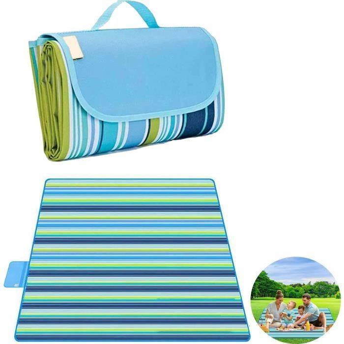 Tapis De Pique-Nique Vert 135 Cm Avec Poignée De Transport Tapis De Pique-Nique Vert 135 Cm Avec Poignée De Transport
