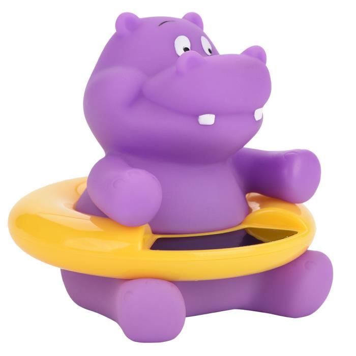 GXU Baby Bath Thermometer LED Temperature Display Floating Cute Animal Thermometer Purple Hippo